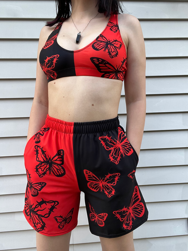 Red Metamorphosis Athletic Shorts