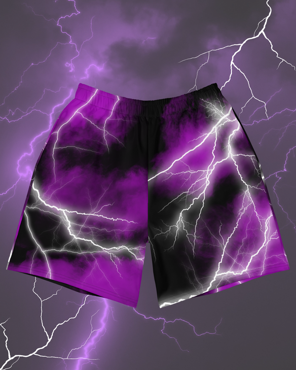 Purple Lethal Lightning Athletic Shorts