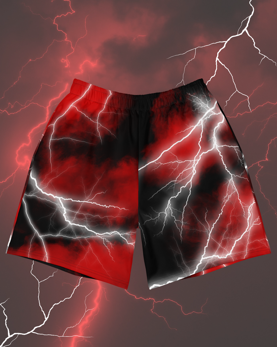 Red Lethal Lightning Athletic Shorts – Rebel Youth