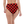 Load image into Gallery viewer, Red Wavelength Checkered High-Waisted Bikini Bottom