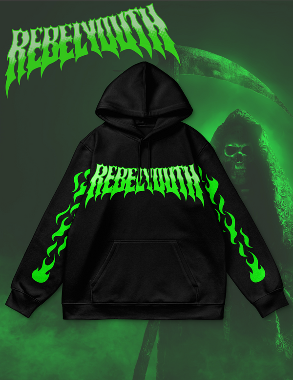 Neon green and black 2025 hoodie