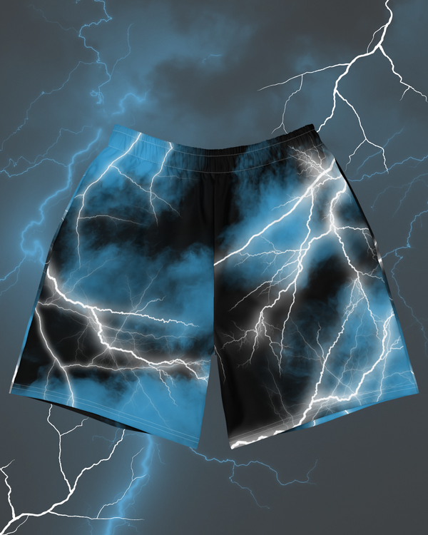 Blue Lethal Lightning Athletic Shorts