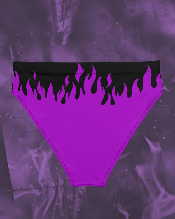 Purple Hotter Than Hell High-Waisted Bikini Bottom