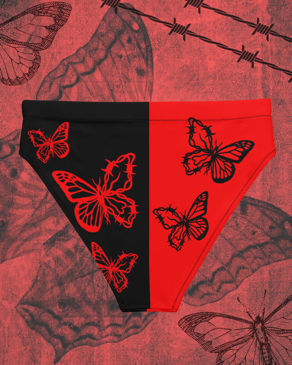 Red Metamorphosis High-Waisted Bikini Bottom