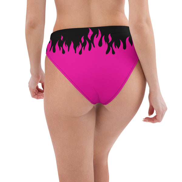 Pink Hotter Than Hell High-Waisted Bikini Bottom