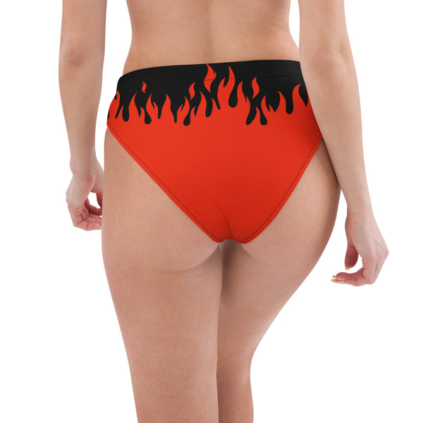 Red Hotter Than Hell High-Waisted Bikini Bottom